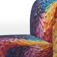 thumbnail image 4 of Designart "Abstract Rainbow Colorful Arch composition" Multi-Color Modern Upholstered Accent Chair - Traditional Arm Chair For Living Room, 4 of 7