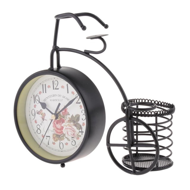 Mute Bike Reloj Tabke Reloj de Escritorio Reloj Silencioso para Oficina en hogar Reloj de Hierro Macarena Reloj de escritorio vintage redondo
