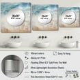 thumbnail image 4 of Designart "Amber And Azure Seashore Sand Blend III" Coastal Beach Sand Beige Large Square Mirror - Square Bedroom Mirror Printed Wall Decor - Coastal Square Printed Wall Mirror Art, 4 of 5