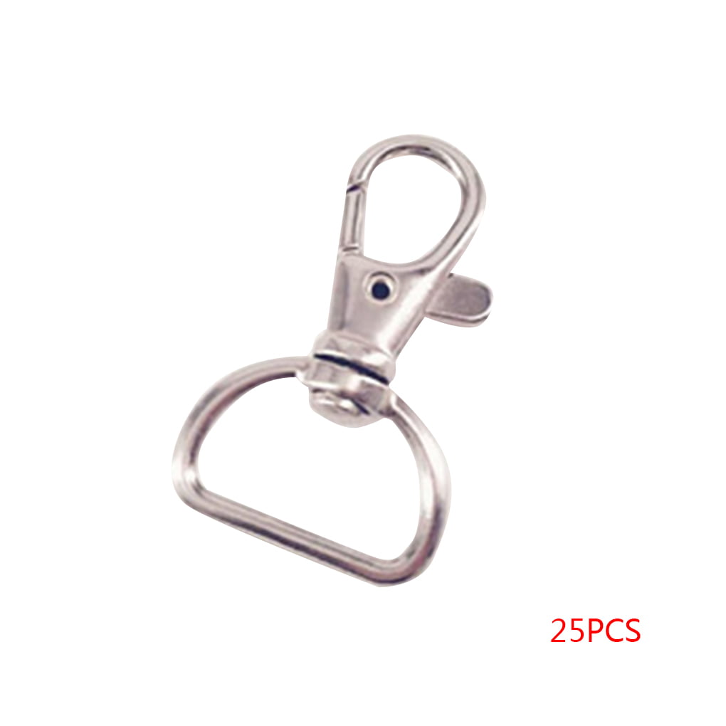 Details about   10pcs Silver Metal Swivel Hook Clasp Key Chains Keyrings Connectors Belt Buckle 