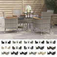 thumbnail image 4 of vidaXL Patio Bistro Set with Cushions Outdoor Wicker Furniture Poly Rattan, 4 of 6