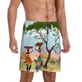 thumbnail image 2 of Xecao African Women Print Men's Sleepwear Shorts Pajama Bottom Lounge Short nightwear with Convenient Pockets for Relaxed Home Wear-3X-Large, 2 of 6