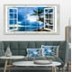 Fenêtre Ouverte sur Ciel Bleu Nuageux - Imprimé d'Art Mural Paysage Surdimensionné – image 1 sur 3