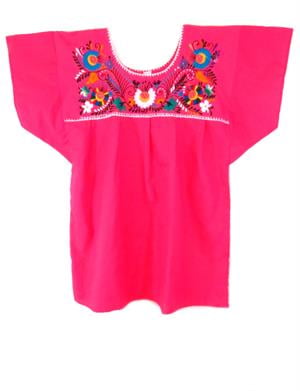 Mexican Blouse Puebla Hand Embroidered Assorted Sizes and Colors 