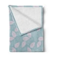 thumbnail image 2 of Pastel Soft Flannel Fleece Throw Blanket, Design of Big Striped Leaf Silhouettes Simplistic Garden Art, Cozy Plush for Indoor and Outdoor Use, 50" x 60", Mauve Blue Grey, by Ambesonne, 2 of 5
