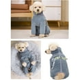 thumbnail image 3 of HQREA Fleece Dog Coat Bodysuit Full Body Pet Pajamas Jumpsuit with Zipper for Small Medium Dogs, 3 of 6
