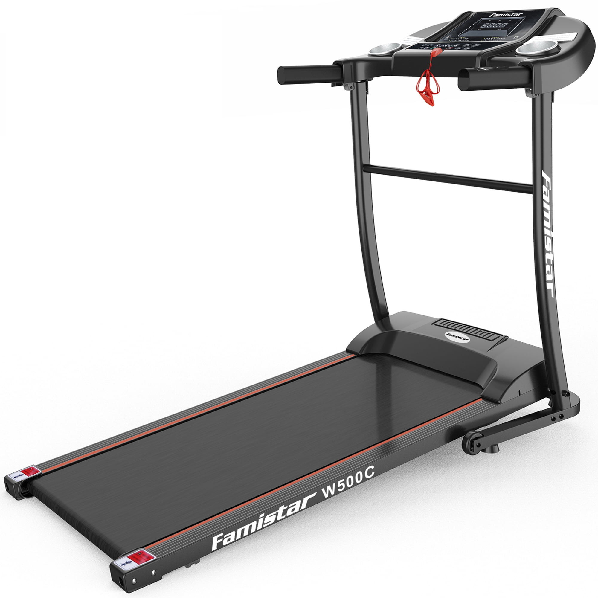 1.5HP Portable Electric Folding Treadmill, Famistar W500C Compact Motorized Running Jogging