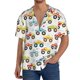 thumbnail image 1 of Fotbe Cartoon Monster Trucks Camisa Estampada de Manga Corta para Hombre, Casual de Verano, Estilo Playero, Sin Arrugas-Small, 1 of 5