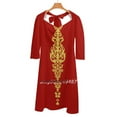 thumbnail image 4 of Rayures Marin avec Ancre Nœud Cœur Robe Évasée Design Mode Grande Taille Robe Ample Rayure Marin, 4 of 5