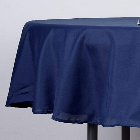 

70 in Navy Blue Round Tablecloth Table Cover Wedding Linens