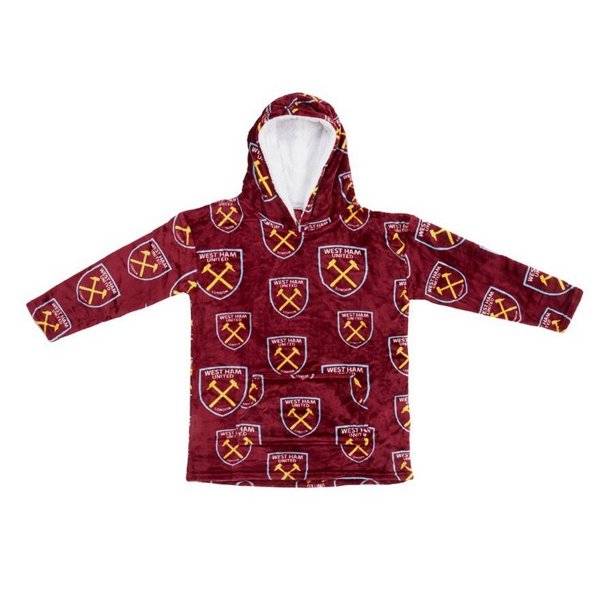West Ham United FC - Sudadera Escudo de Polar para Niños/Niñas (Rojo Clarete)