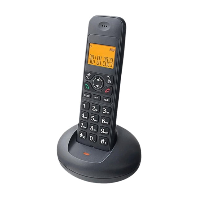 Teléfono inalámbrico Premium Práctico Duradero Alto rendimiento Fácil de usar Negro