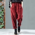 thumbnail image 4 of Trousers Pants for Women Casual Vacation Barrel Women's Pants Loose Workout Lightweight Womens Sweatpants Red, 4 of 4