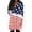 Royal Blue, variant on Women's Fashion Casual Retro Independence Day Print V-Neck Mid-Length Tunic Tops with Pockets, 3/4 Sleeve Blouses, Comfortable Patriotic Shirt,Wine 2XL