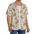 thumbnail image 2 of Fotbe Cowboy Sitting On Cow Back Camisa Estampada de Manga Corta para Hombre, Casual de Verano, Estilo Playero, Sin Arrugas-3X-Large, 2 of 5
