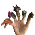 thumbnail image 4 of EeaseMX 5 marionetas de dedo de dinosaurio de dibujos animados, juguete creativo de marioneta de mano de animal para niños, juguete educativo temprano para niños que juegan., 4 of 7