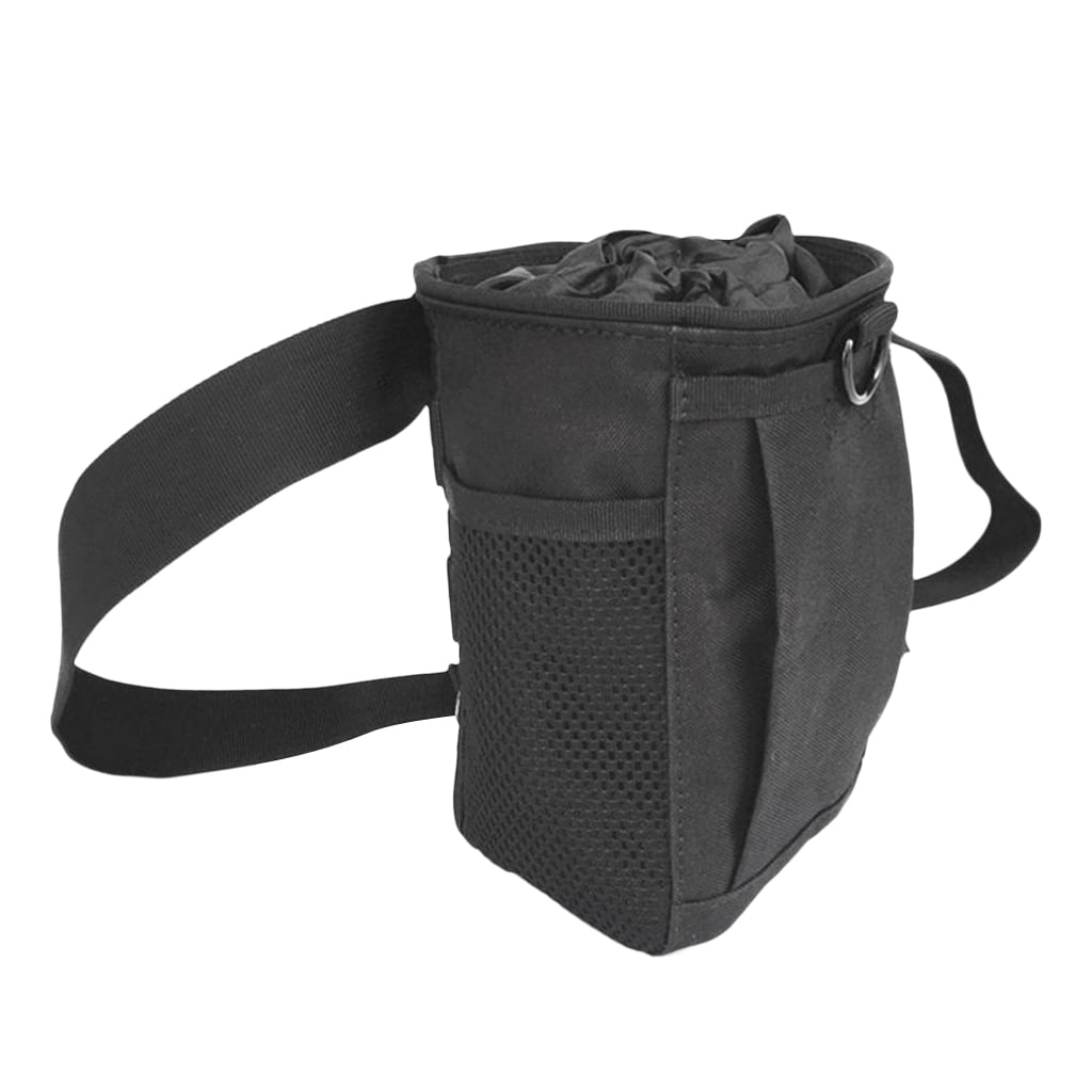 Weight Lifting Rock Climbing Bouldering Chalk Bag with Clip-on Belt Black 