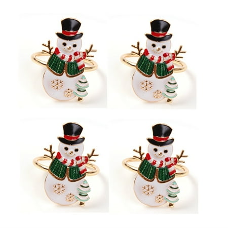 

Christmas Napkin Rings Holder for Snow Parties Birthday Parties New Year S Christmas Decoration