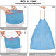 thumbnail image 5 of 3 rollos con pequeñas bolsas de basura, 4 galones grueso con pequeñas bolsas de basura, adecuadas para diferentes contenedores de basura, 60 (azul), 5 of 5