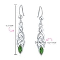 thumbnail image 3 of Bling Jewelry Womens BFF Celtic Love Knot Bezel Set CZ Fish Hook Dangle Earrings, 3 of 4