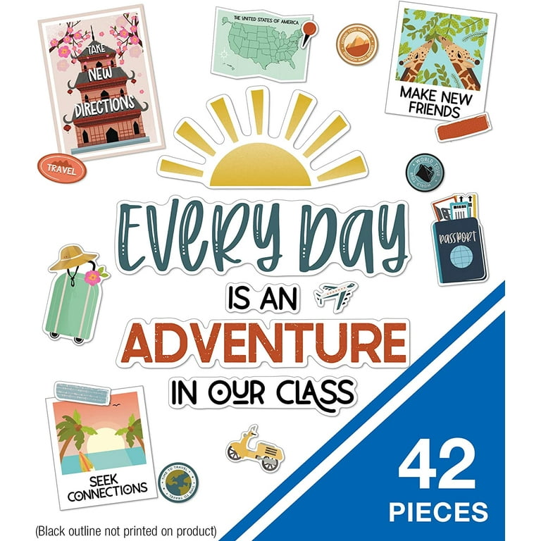 Motivational Bulletin Board Set, Everyday Is an Adventure, 42 Pieces Motivational Bulletin Board Set, Everyday Is an Adventure, 42 Pieces