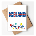 thumbnail image 1 of Iceland Country Flag Name Wedding Cards Congratulations Greeting Envelopes, 1 of 3