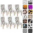 thumbnail image 1 of Chair Covers for Dining Room Set of 6, Stretch Dining Chair Cover 6 Pieces, Washable Kitchen Parsons Chair Slipcovers 6 Pack, Removable Seat Protector for Home and Party, 1 of 5