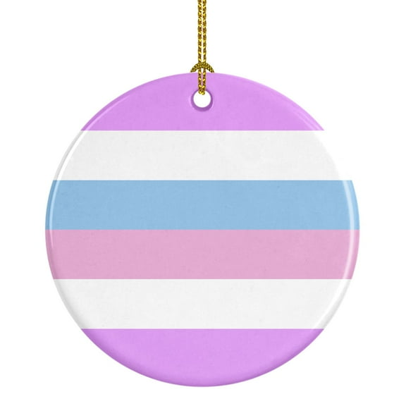 Bigender Pride Ceramic Ornament