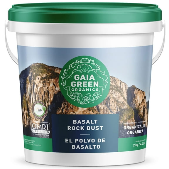 GAIA GREEN Organics Basalt Rock Dust Mineral Soil Plant Supplement, 2 kg