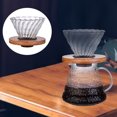 thumbnail image 3 of Clear Glass Coffee Dripper Drop Over Funnel Cafe Home Coffee for Coffee Small, 3 of 8
