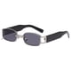 thumbnail image 1 of Gafaol de estilo retro Mujeres Hombres Protección Gafaol Plata Hugo Gafas de moda, 1 of 8