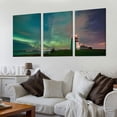 thumbnail image 2 of SHANXI Northern lights over Alnes lighthouse Godøy Norway Canvas Wall Art Decor Pictures for Bedroom Wall Decor Above Bed Living Room Wall Decoration Bathroom Office Artwork 12"x16"x3pcs, 2 of 6