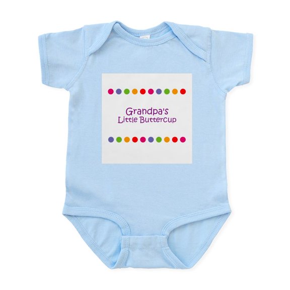 CafePress - Grandpa's Little Buttercup Infant Bodysuit - Baby Light Bodysuit, Size Newborn - 24 Months