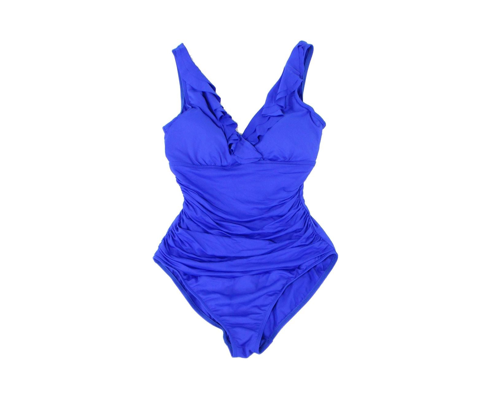 Lauren Ralph Lauren Capri Blue Ruffle One-Piece Swimsuit 6 - Walmart.com