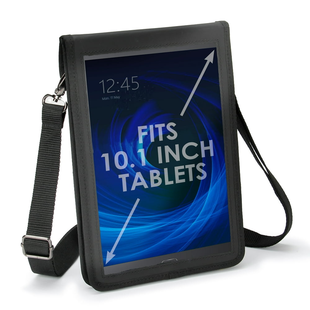 USA GEAR 10 inch Tablet Case Tablet Holder with Shoulder Strap (Black