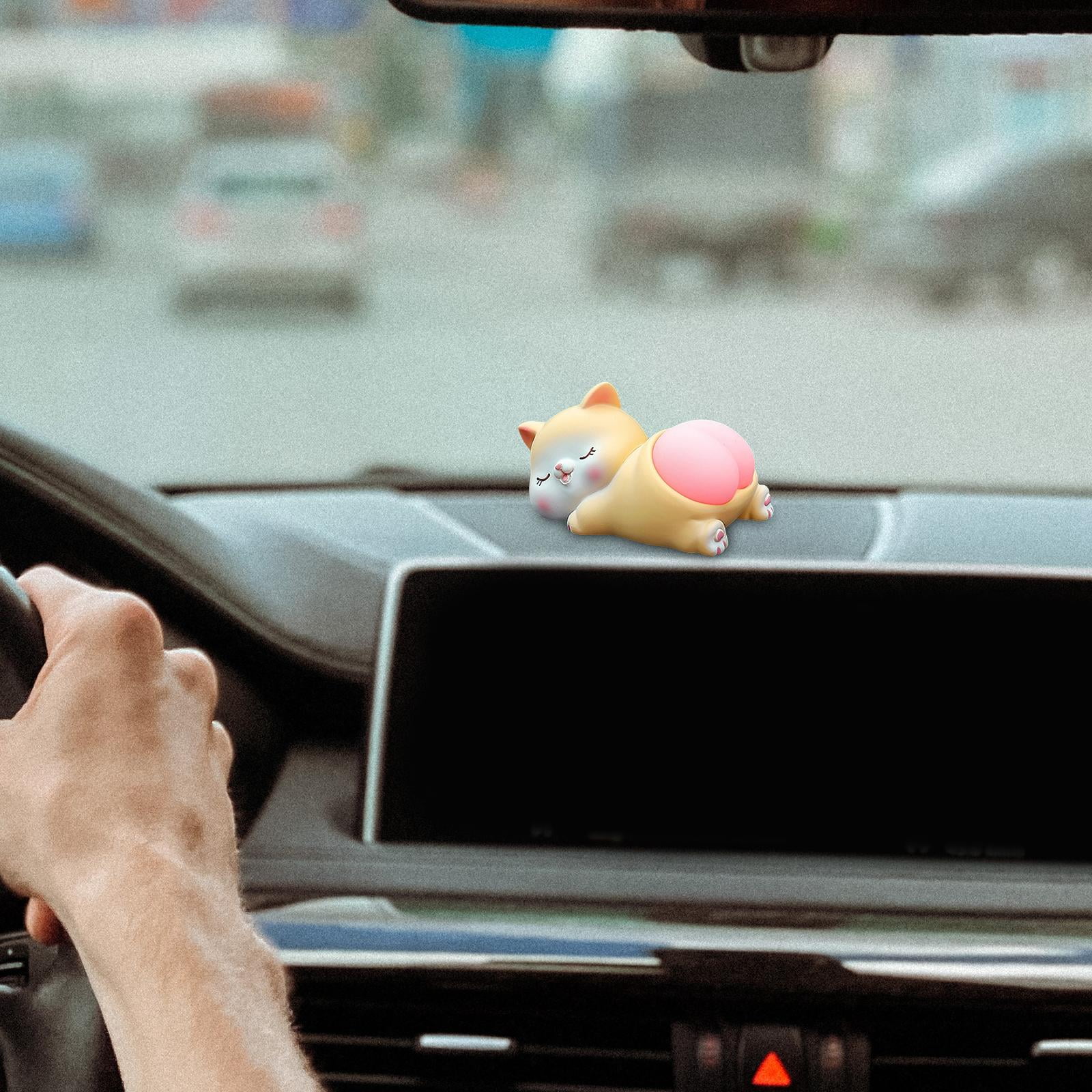 Figuras Decorativas Para Salpicadero Del Coche - Diseño De Animales De Dibujos Animados - Base Antideslizante - Hechas De Acrílico