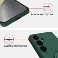 thumbnail image 3 of for Samsung Galaxy S24 Plus Case with Magnetic Ring Holder [Premium Soft Liquid Silicone & Anti-Scratch Microfiber Liner] Slim Kickstand Protective Phone Case for Galaxy S24+ Dark Green, 3 of 14