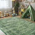 thumbnail image 4 of TEMOGU-Green Boho Area Rug 5x7 ft \u2013 Indoor Rug with Washable Low Pile Design, Non-Slip Carpet for Living Room, Bedroom, Dining Room, Nursery, 4 of 4