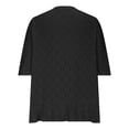 thumbnail image 6 of Jinhomg Lightweight Summer Cardigan for Women Trendy Hollow Out Eyelet Shrugs Casual Comfy Short Sleeve Open Front Cover Ups Black XXL, 6 of 7