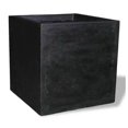 thumbnail image 1 of Amedeo Design 2513-207B Jardinière Modulaire Carrée en Pierre de Résine, 15 par 15 par 18 Pouces, Noir, 1 of 1