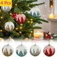 thumbnail image 2 of FEOLGEHLY 4 Pcs Big Christmas Balls for Xmas Tree, Foam Christmas Tree Decoration Hanging Pendant, Stripe Snowflake Large Christmas Ornaments, Christmas Decorations Indoor Outdoor, 2 of 10