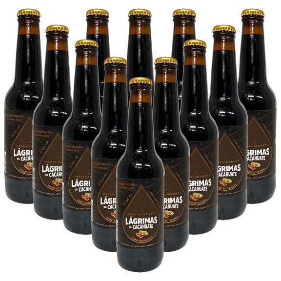 12 Pack Cerveza Artesanal Lágrimas de Cacahuate 355ml Ramurí Imperial Stout