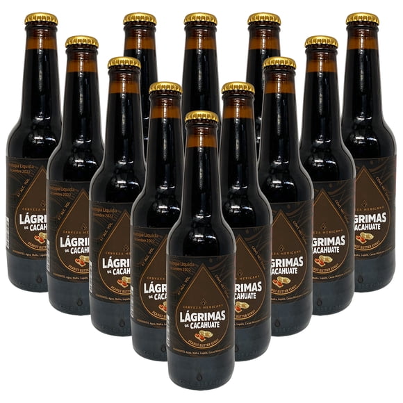 12 Pack Cerveza Artesanal Lágrimas de Cacahuate 355ml Ramurí Imperial Stout