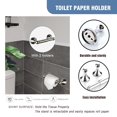 thumbnail image 5 of Agkxhdec Juego De Accesorios De Baño De 4 Piezas: Juego De Accesorios De Baño Cromado Barra Para Toallas Anillo Para Toallas Soporte Para Papel Higiénico Gancho Para Bata Montado En La Pared Instalaci, 5 of 5