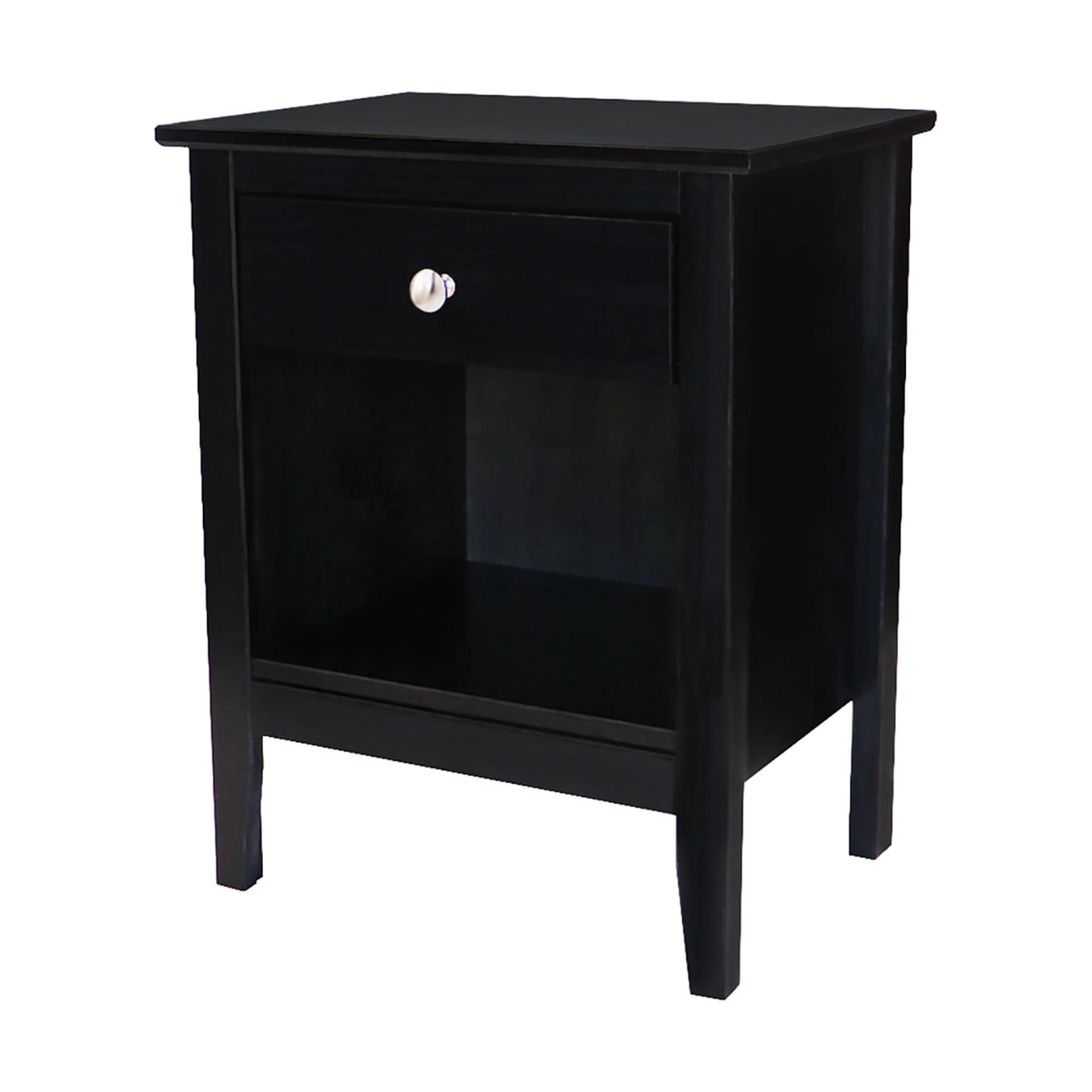 Jela Solid Wood Easy Pieces - Single Drawer End Table/Nightstand with Cubby