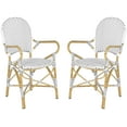 thumbnail image 2 of Safavieh Hooper Outdoor Stacking Arm Chair, Set of 2 - Grey/White, 2 of 10