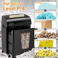 thumbnail image 3 of Paper Shredder, 18-Sheet Cross Cut Level P-4, Shred Paper/Credit Card/CD, with Large Pull Out Bin，Insert Auto Jam Proof System Shredder for Home&Office, 3 of 9