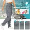 thumbnail image 4 of Pantalones cargo de senderismo Toomett 6608 para mujer, de secado rápido, color gris XL, 4 of 8