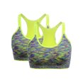 thumbnail image 3 of SAYFUT Women's Seamless Active Keyhole Mesh Racerback Sports Bra Middle Impact 2-Pack, 3 of 7