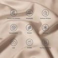 thumbnail image 4 of Cooling Pillow Cases Queen - Grey Viscose from Bamboo Pillowcase Set of 2, Cool Silk Pillowcases, Soft Chill & Breathable Pillow Covers with Envelope Closure, Gift for her, 20x30 inches Beige, 4 of 6